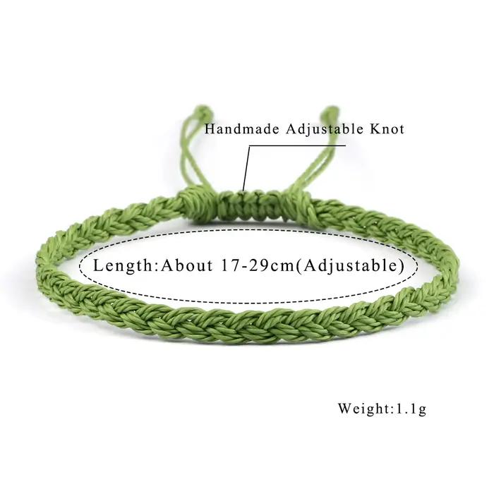 Bracelets tressés classiques faits à la main pour femmes et hommes réglables avec dentelle et fermoir de sécurité pour occasions spéciales et cadeaux