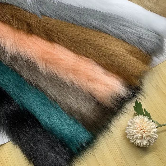 Fourrure douce de protection de l'environnement, tissu de cryptage épaissi, cheveux de renard, 100% polyester, nouveau, 5 cm, 60x45 cm