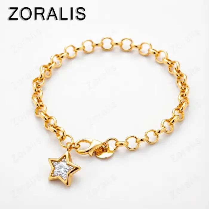 Bracelets étoiles en cristal de Zircon brillant en or 18 carats pour femmes, accessoires de bijoux pour fête et mariage, cadeaux, mode coréenne