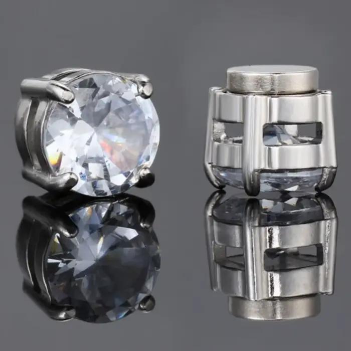 Boucles d'oreilles rondes en acier inoxydable non piercing pour homme et femme style hip hop rock aimantées à offrir pour diverses occasions