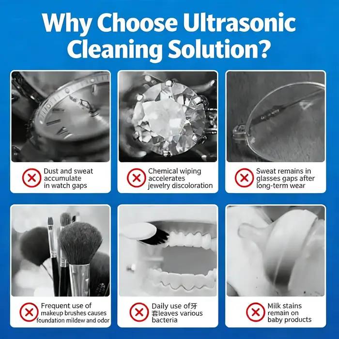 Solution de nettoyage ultrasonique pour bijoux 180ml, liquide de nettoyage pour bagues en or et argent, lunettes, pour machines de nettoyage ultrasonique