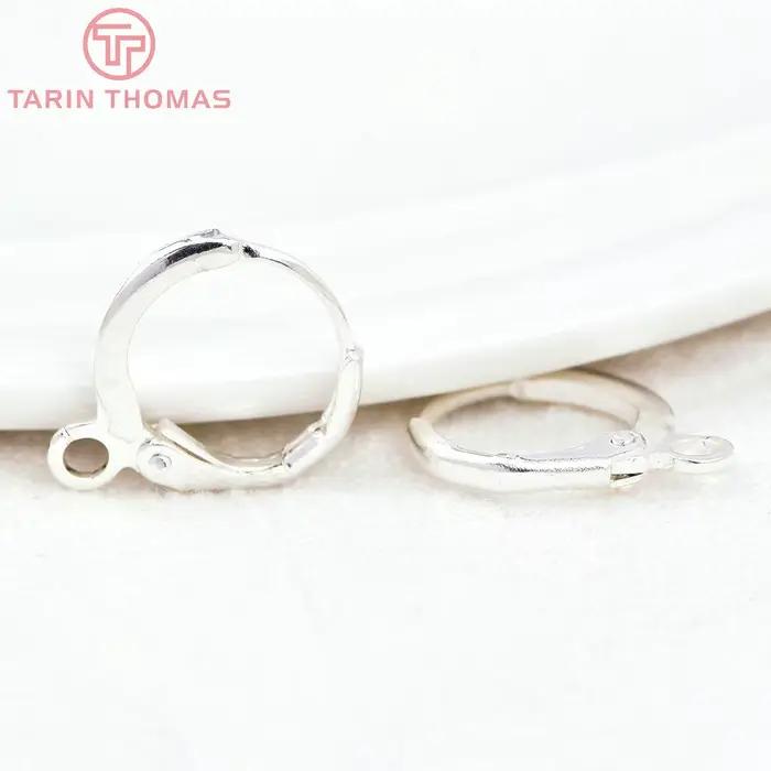 (2700) 20 pièces 12MM 13MM 24K couleur or plaqué boucle d'oreille cerceau pour bricolage fabrication de bijoux trouver des accessoires