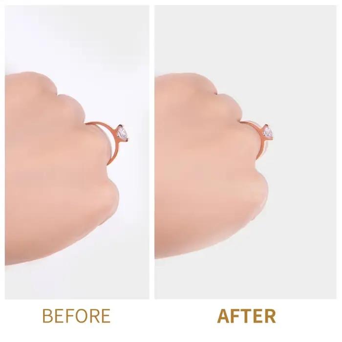 Ajusteur de taille de bague transparent Invisible, pour anneaux amples, réducteur de taille de bague, adapté à tous les anneaux, outils réglables, 8 pièces