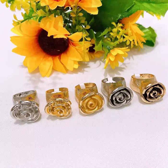Bague Rose pour femme, accessoire de bourgeon Floral à la mode et luxueux, nouveau cadeau Rose pour femmes