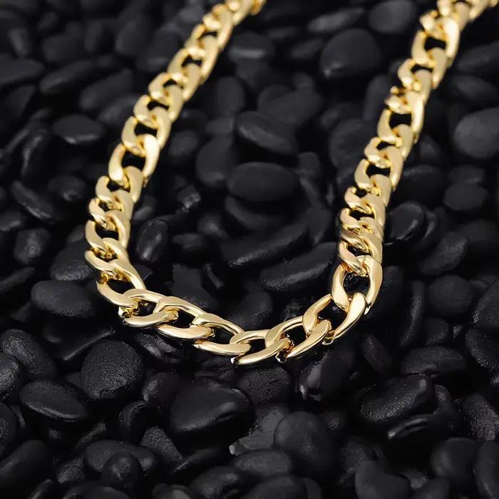 Chaîne à maillons cubains classique de haute qualité, collier lisse, bijoux à la mode, cadeau de fête pour hommes et femmes, adapté à toutes les Occasions