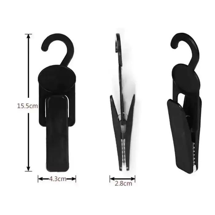 Clip de fixation noir pour chaussures, pince pour bottes, crochet en plastique pour chaussures, crochet de supermarché, crochet antidérapant Qiang Lijia, support de rangement, cintre à chaussures