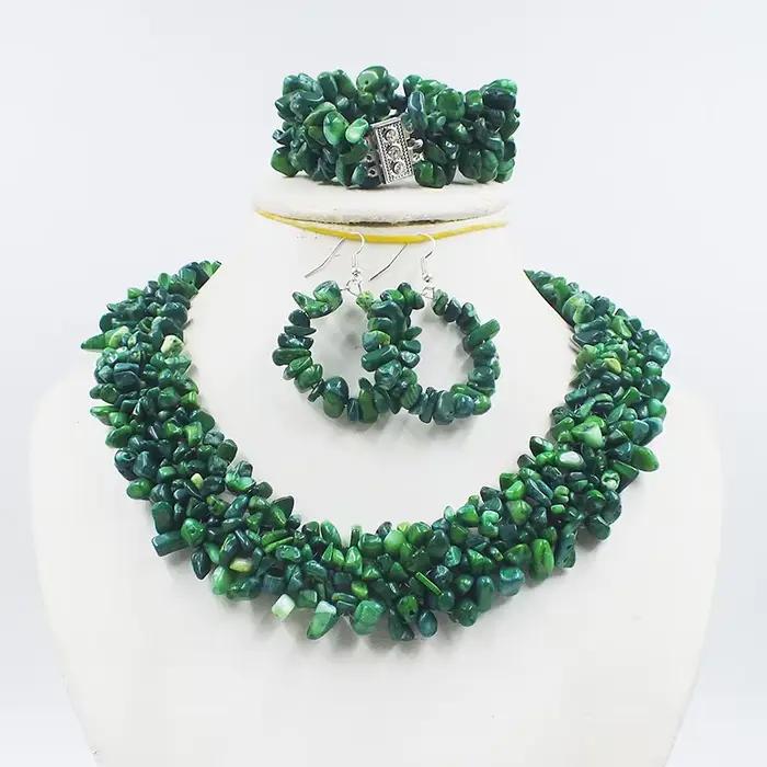 grosses soldes! !! Ensemble de bijoux en corail, collier, boucles d'oreilles, bracelet, élégant, pour fête/mariage, 18 pouces