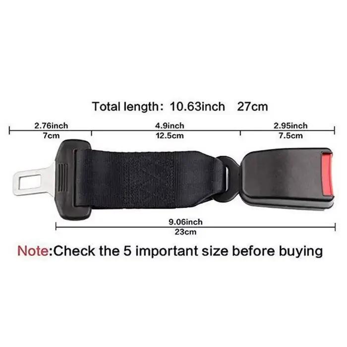Ceinture de sécurité de voiture 23CM, Extension de ceinture de sécurité, boucle, Clip de ceinture de sécurité, extension réglable, allongement universel pour enfant