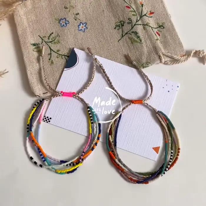 KKBEAD Bracelet de perles Miyuki fait à la main pour femmes empilable multicouche Boho réglable bijoux cadeau pour ses Pulseras Mujer