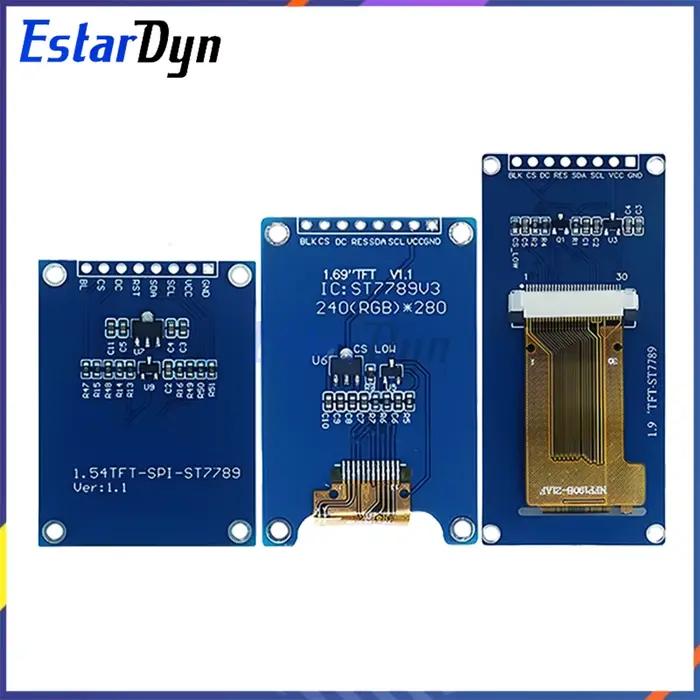 Écran TFT IPS HD de 1,54 1,69 1,9 pouces SPI ST7789 pour Raspberry Pi ESP32 Projets DIY