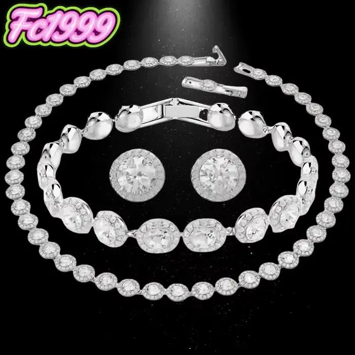 Nouvelle collection 2026 : Ensemble de bijoux S925 tendance (collier, pendentif, bracelet) – Modèle basique pour fêtes et cadeaux de Noël