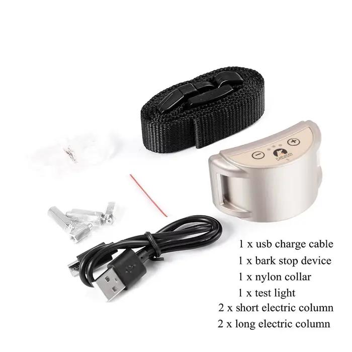 Collier de dressage pour chien, Anti-aboiement, automatique, Anti-aboiement, Rechargeable par USB, entraîneur de chien, bip à choc électrique ﻿