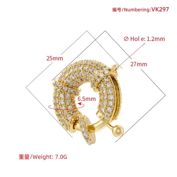 ZHUKOU accessoires de bijoux de luxe ensemble de boucles avec pierres CZ bijoux pour dames accessoires de bijoux faits à la main: VK297-VK298