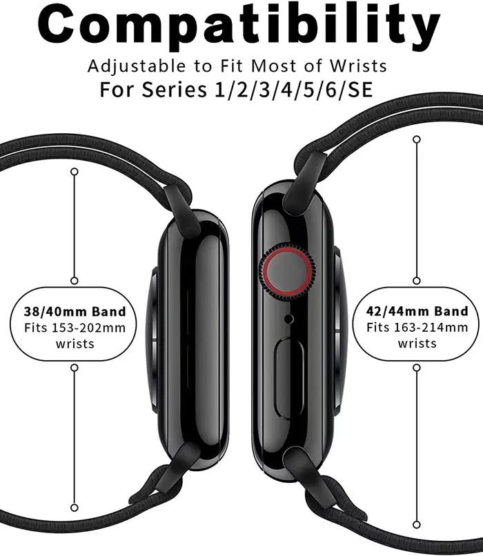 Bracelet chouchou pour bracelet de montre Apple 45mm 44mm 40mm 41mm 42mm 46mm 49mm bracelet en Nylon élastique iWatch 11 10 9 8 7 6 se Ultra 3/2