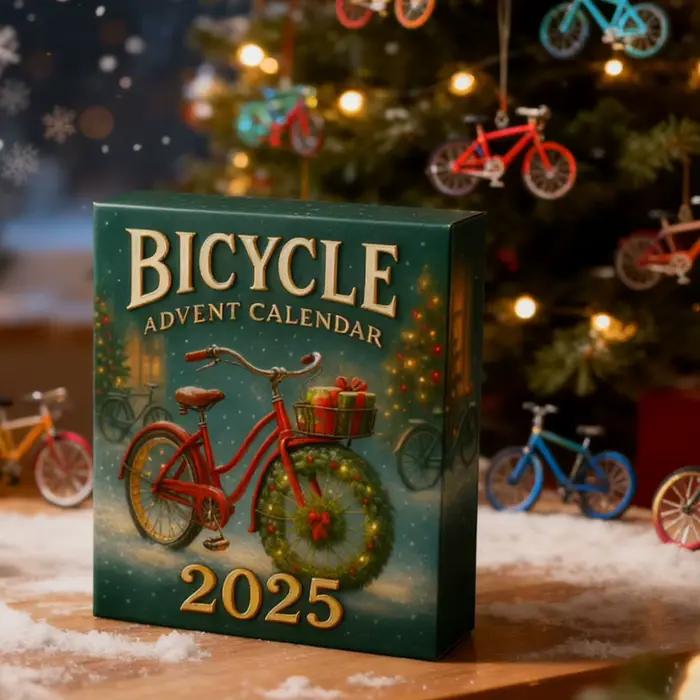 Calendrier des conseils pour vélo, compte à rebours de noël, ornement de vacances en acrylique Unique, fêtes de vacances