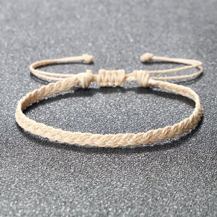 Bracelets tressés classiques faits à la main pour femmes et hommes réglables avec dentelle et fermoir de sécurité pour occasions spéciales et cadeaux