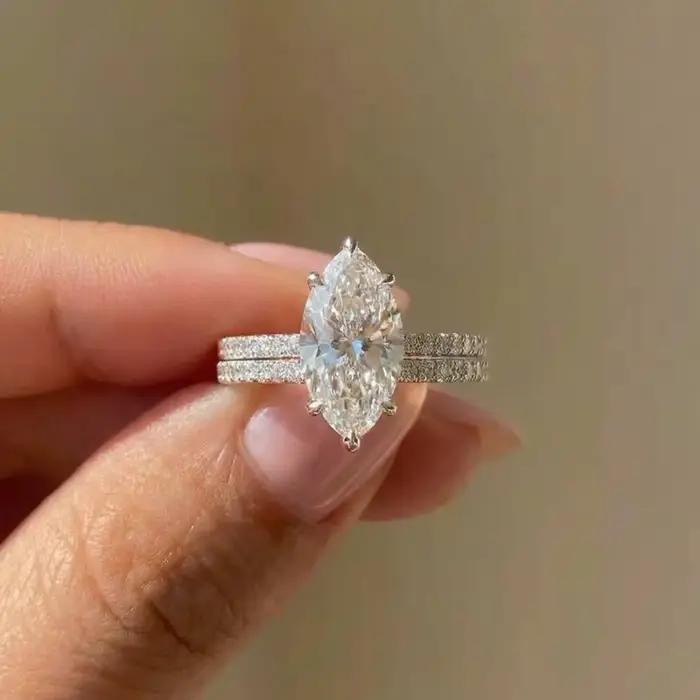 Bagues en argent Sterling 925 pour femmes, classiques, à la mode, en Zircon, pour fiançailles, mariage, bijoux de luxe de haute qualité, cadeau