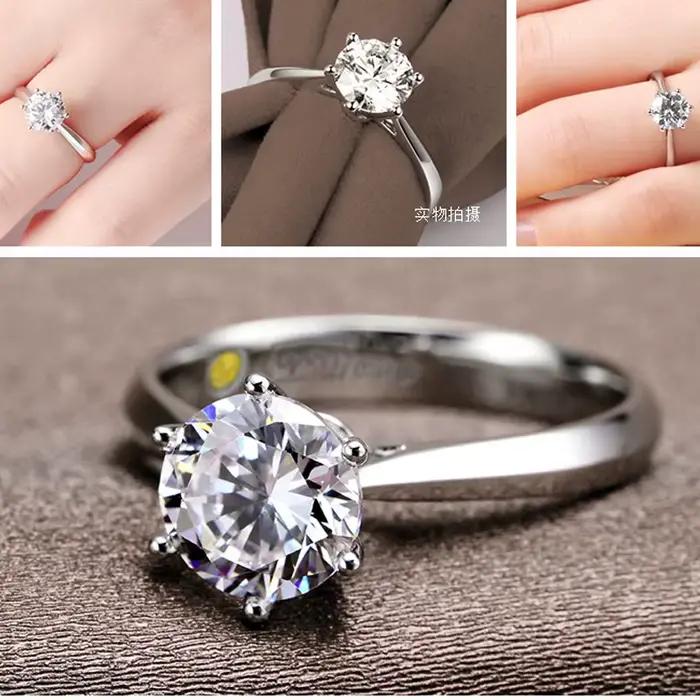 Bague de mariage romantique en argent Sterling 925 pour femmes, bijoux avec zircone cubique brillante, accessoires
