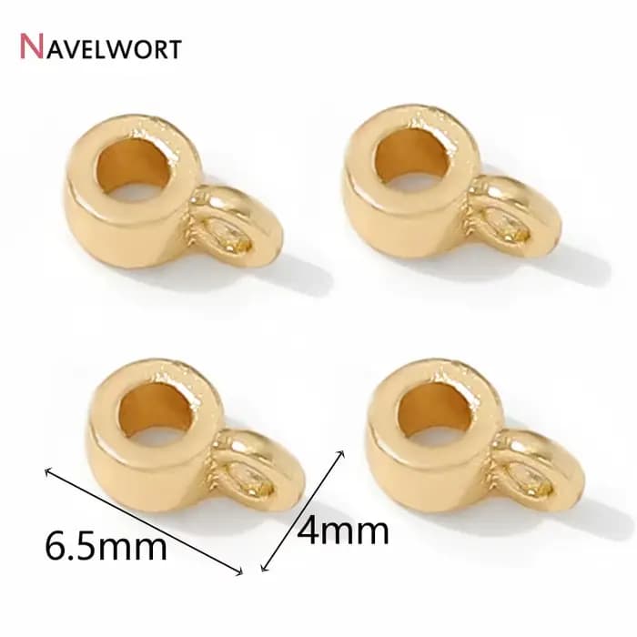 Connecteur de pendentif rond en laiton plaqué or 14K/18K, clip à pince pour la fabrication de colliers, fournitures et accessoires DIY