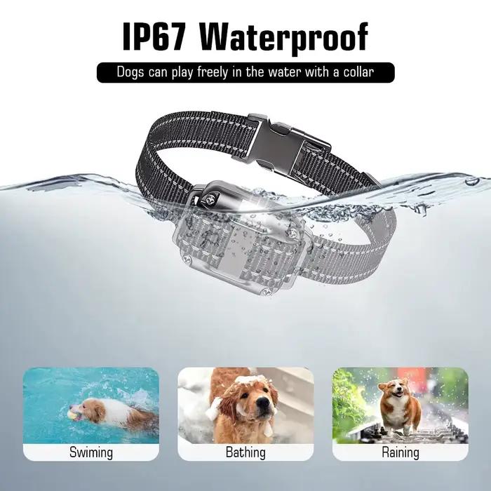 Collier d'entraînement pour chien avec télécommande, collier anti-choc étanche, Rechargeable, petits, moyens et grands chiens, bip