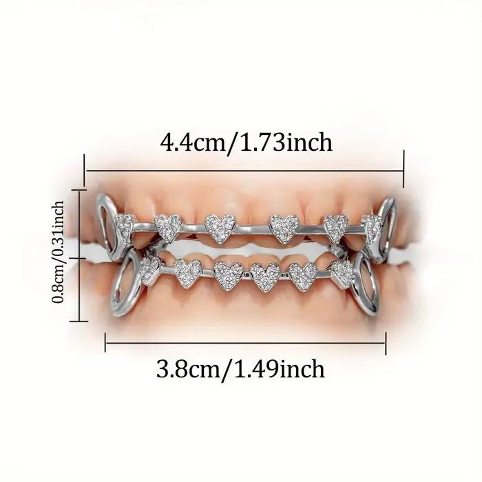 Grilles dentaires Hip Hop style Punk, en strass, double finition brillante, creuses, classiques, pour hommes et femmes, bijoux de fête et cosplay