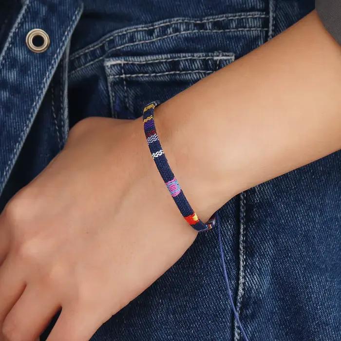 Ensemble de 24 bracelets de Style bohème pour femmes, Bracelet de Surf d'amitié en tissu coloré aléatoire pour hommes et femmes