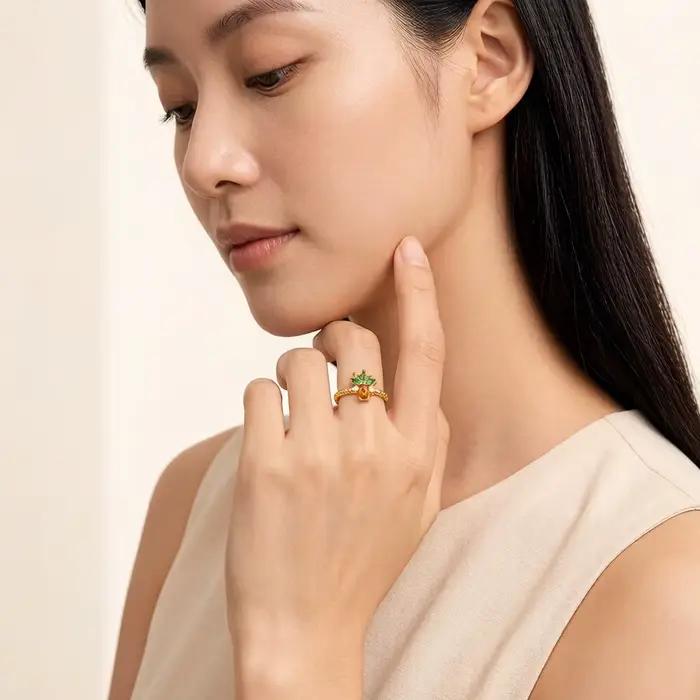 Bague en argent regardé 2022 avec ananas pour femme, bijoux fins dorés, style européen, cadeau tout neuf, doux, 925