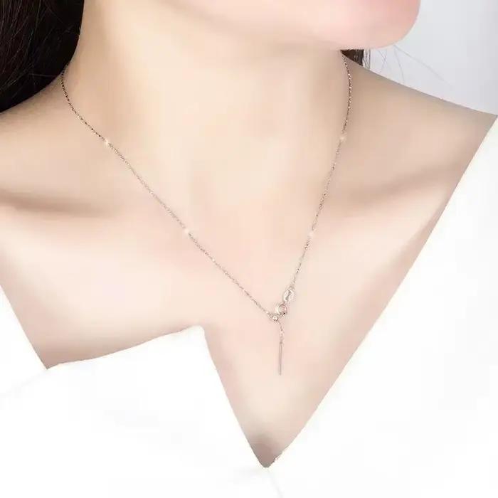Trustdavis – collier universel en argent 925 véritable pour femmes, chaîne à croix, à la mode, pour usage quotidien, pendentif DIY, bijoux fins, DC27