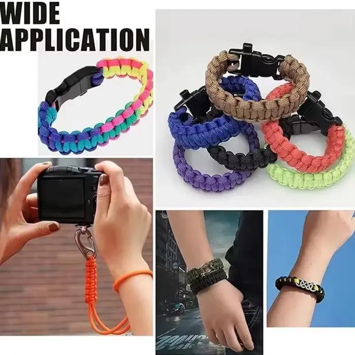 Kit de fabrication de bracelets paracorde en bois réglable, outils de tricot à la main, peut fabriquer des bracelets, des porte-clés et d'autres cadeaux créatifs