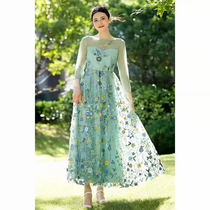 Tissu en dentelle pour robe de dame, maille en Tulle brodée, tissu de styliste coloré au mètre