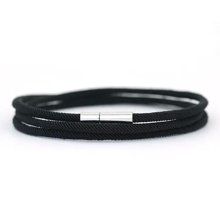 Bracelet ethnique pour hommes en cuivre avec corde de 3mm de qualité, 3 couches, multiple couleurs pour loisirs et occasions spéciales