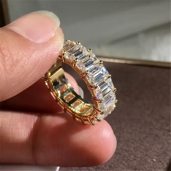 Bague CC pour hommes et femmes, plaqué or, zircone cubique blanche, bijoux fins de luxe, accessoires de fête, livraison directe CC3130