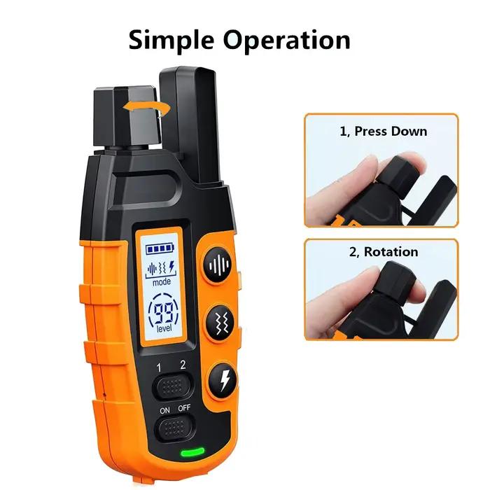 Collier de dressage pour chien de 3300 pieds, avec télécommande, Rechargeable, étanche, avec bip, Vibration, choc, entraînement pour animaux de compagnie de haute qualité