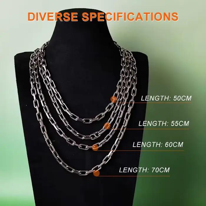 Collier en titane pur - Style polyvalent européen et américain, bijoux pour couples, hypoallergénique, chaîne unisexe de 8 mm pour la peau