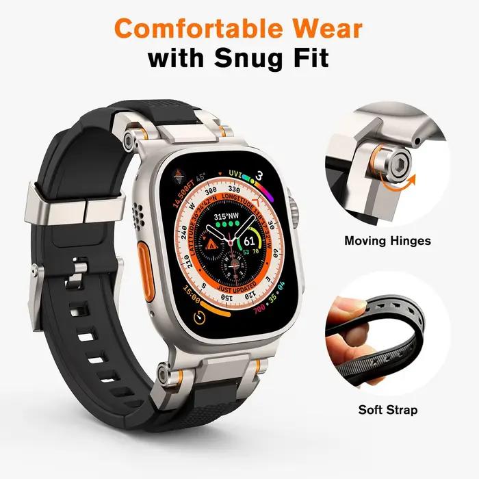 Bracelet de Sport en TPU pour hommes, pour Apple Watch Ultra 3/2 49mm 46mm 45mm 44mm 42mm, Bracelet en Silicone pour Iwatch série 11 10 9 8 7 6