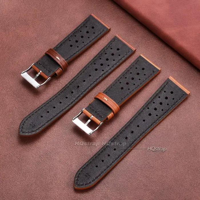 Nouveau bracelet de montre en cuir respirant 18mm 20mm 22mm pour Seiko pour Rolex, bracelet universel, accessoires de bracelet de montre pour affaires