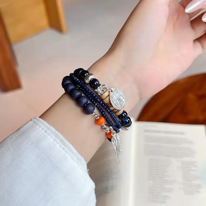 Bracelet à perles personnalisé pour Huawei 8 9 10 Fit3 4 4Pro GT4 5 6 41mm, bracelet élastique pour Samsung Fit3 universel 18 20 22mm