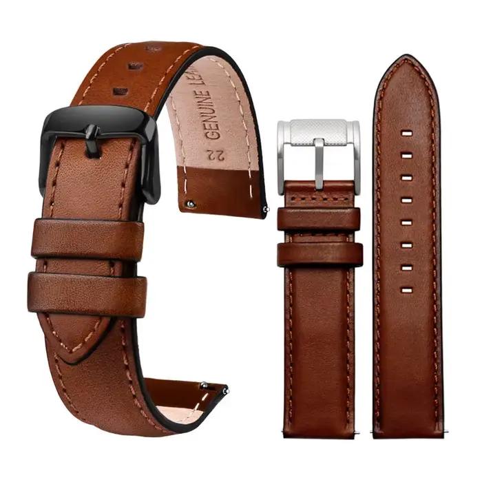 Bracelet en cuir italien rétro pour hommes, pour Fossil, FS5088 FS5380 TIMEX T49963 T49961 T49962, bracelet de montre à dégagement rapide, 20mm 22mm