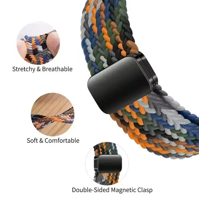 Bracelet magnétique tressé Solo Loop, 22mm 20mm, pour COROS PACE 4 3, bracelet de montre de Sport pour COROS APEX 2 Pro/PACE2/APEX 46mm 42mm