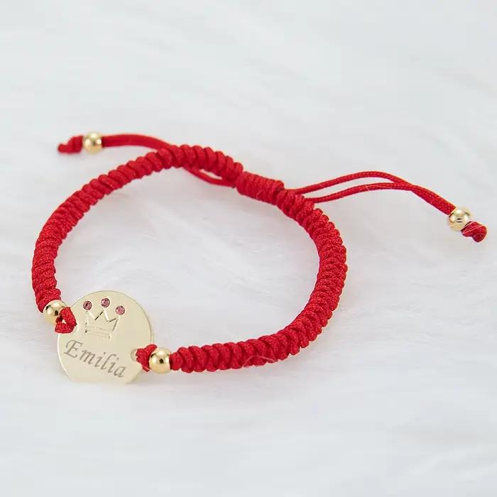MIYOCAR Bracelet avec nom de bébé, cadeau pour bébé, plaqué or 14 carats, nom personnalisé délicat, cadeau pour nouveau-né aux enfants