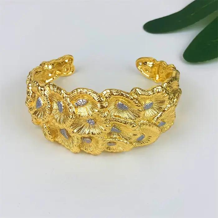 ESALE – ensemble de bijoux pour femmes, collier plaqué or, pendentif rond, boucles d'oreilles simples, Bracelet, cadeau de fête de Banquet