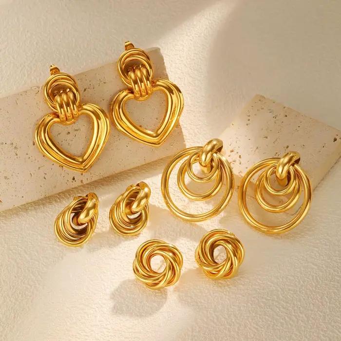 Boucles d'oreilles en nacre pour femmes, bijoux ovales géométriques à la mode