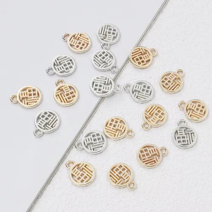 Breloques CCB porte-bonheur, 100 pièces, pendentifs Fu chinois pour bricolage, Bracelet, boucles d'oreilles, collier, fabrication de bijoux porte-bonheur, matériaux faits à la main