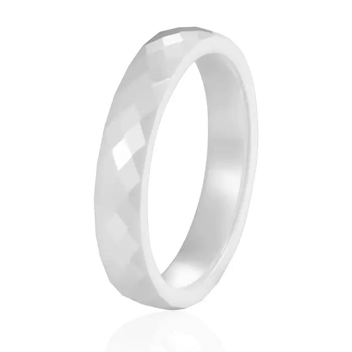 Bague de mariage en céramique noire et blanche pour femme, bijoux de 4mm et 6mm de large, pour multiples spams, design unique et simple, nouvelle collection