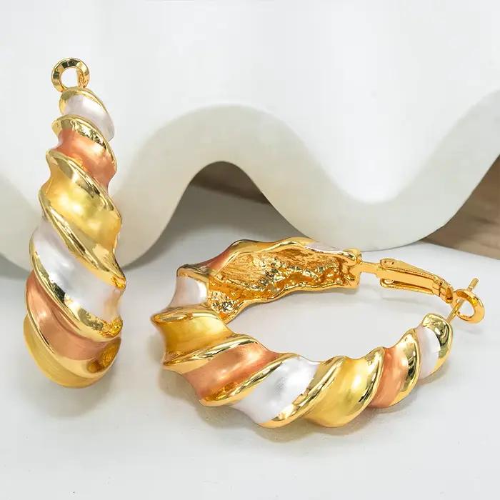 Boucles d'oreilles pour femmes YTJX Y2K, exquises, tricolores, adaptées aux filles gothiques, accessoires de fête, bijoux hypoallergéniques, cadeau de fiançailles