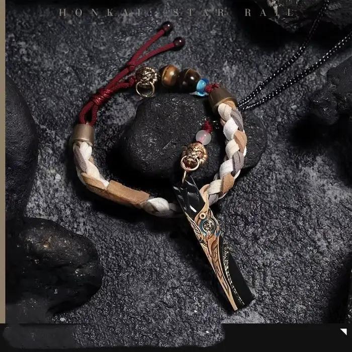 Collier et bracelet de la série thématique Jing Yuan de Mihoyo/Star Rail, style cool et élégant, accessoires au design original