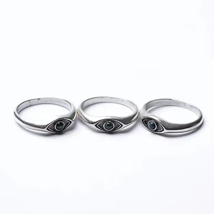 Bague en argent Lapis Lazumovies unisexe, style ethnique simple, œil de cheval, bleu pointu, vintage, tendance, fête, banquet, bijoux, cadeau