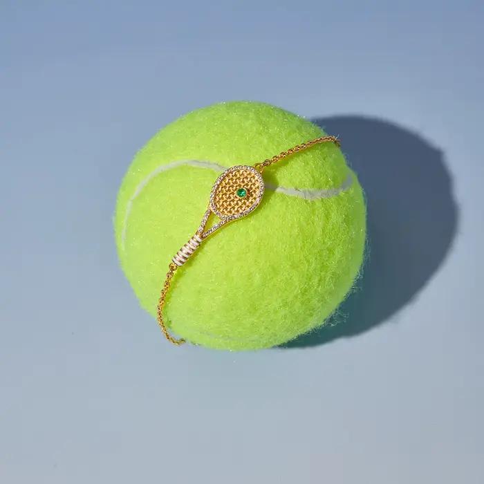 Bracelet chaîne de raquette de tennis Zora Sporty Zircon pour femmes, plaqué or 18 carats, acier inoxydable, bijoux imperméables, cadeau