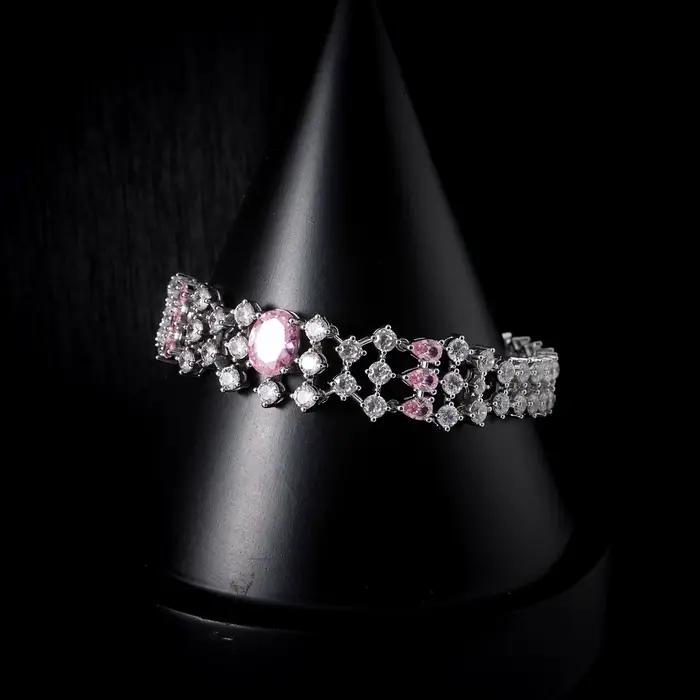 Ensemble de colliers ras du cou JEWELIFE 00104 pour femmes, ensemble de bijoux de mariée en zircon cubique, accessoire de fête de Dubaï et d'Arabie Saoudite, accessoire de fiançailles
