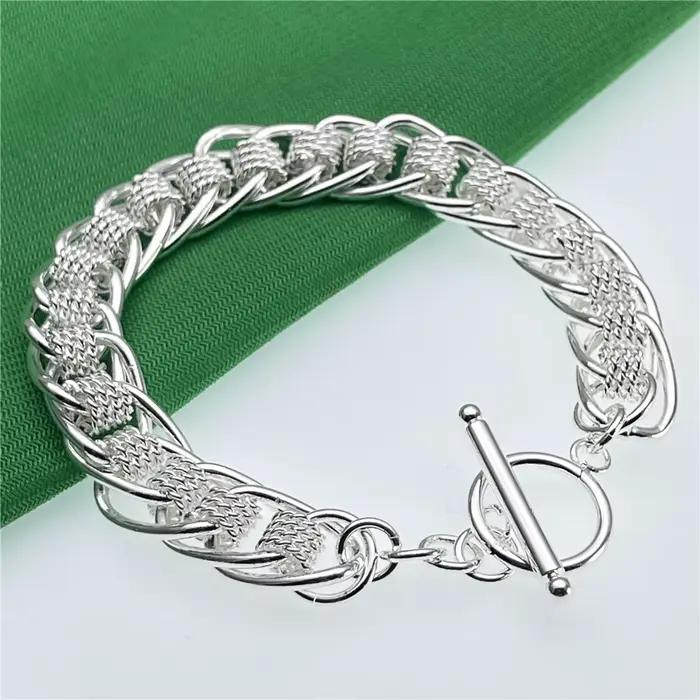 Andara – Bracelet en argent Sterling 925, en maille ronde, à la mode, pour femmes, bijoux de fiançailles, cadeaux de mariage